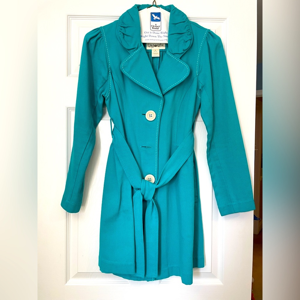 Teal Trench Coat
